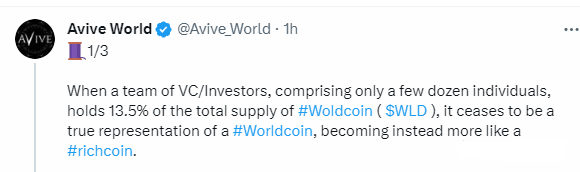 图片[1]_Avive认为Woldcoin（世界币）只是部分富人的币，VV才是真正的世界币